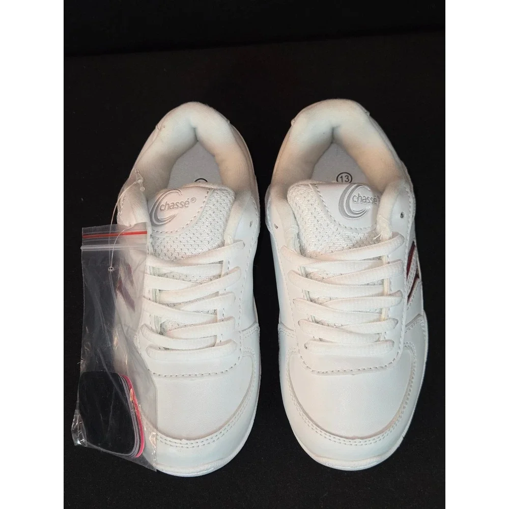 Chasse Youth Cheerleading mat Shoes White Sneakers Size 13Y Cheer Practice Dance